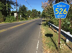 CR 526 westbound entering Robbinsville
