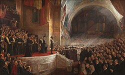 The Big Picture, the opening of the first Parliament of Australia on 9 May 1901, painted by Tom Roberts.