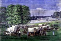 "Pioneers Crossing the Plains of Nebraska" by C.C.A. Christensen