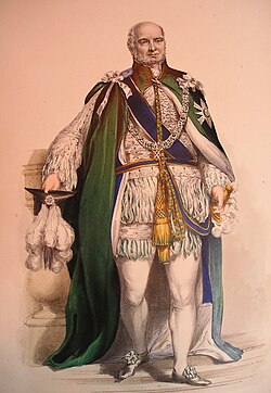Prince Augustus Frederick, Duke of Sussex in the robes of a Knight of the Order of the Thistle