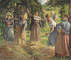 Camille Pissarro – Hay Harvest at Éragny (1901), National Gallery of Canada
