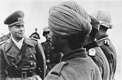 Rommel inspecting a unit of the German Indian Legion in France, February 1944