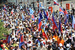 Anti-government protests supporting opposition party CNRP followed the 2013 general election.