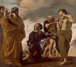 Moses and the Messengers from Canaan (painting circa 1621–1624 by Giovanni Lanfranco)