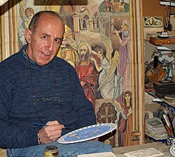 Armenian ceramicist in the Old City of Jerusalem