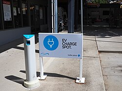 A public Better Place charging station in Canberra.