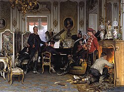 Troops quarter in Paris, by Anton von Werner (1894)