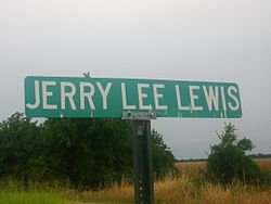 Jerry Lee Lewis Avenue in Ferriday, Louisiana