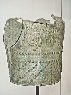 Bronze cuirass, weighing 2.9 kg, Grenoble, end of 7th century – early 6th century BC
