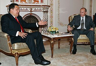 Meeting between Chávez and Vladimir Putin in 2007.
