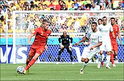 Algeria against Belgium at the 2014 FIFA World Cup