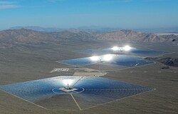 Ivanpah Solar Power Facility, located in the Mojave Desert
