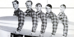 A 1963 publicity photo of the Beach Boys