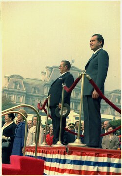Tito with U.S. president Richard Nixon at the White House, 28 October 1971