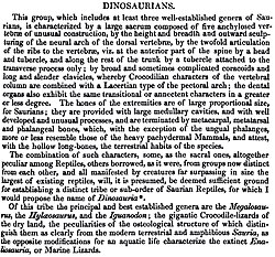 Owen's coining of the word dinosaur in 1841