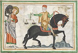 A 13th-century depiction of a riding horse. Note resemblance to the modern Paso Fino