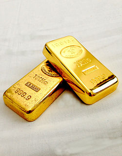 Gold bars, also called ingots or bullion