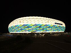 The Allianz Arena in Champions League final livery