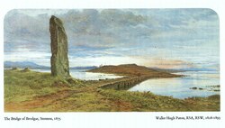 The Bridge of Brodgar, Stenness, 1875 by Walter Hugh Patton (1828–1895)