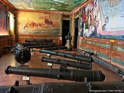 Portuguese artillery on display at the Military Museum of Lisbon, Portugal.