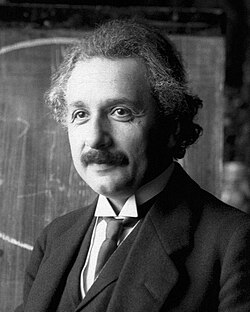Albert Einstein in 1921, the year he was awarded the Nobel Prize in Physics