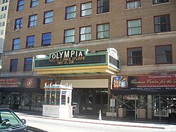 Olympia Theater is one of the last remaining theaters from the many that once existed on Flagler Street in the 1920s