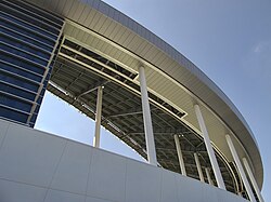The east side with the windows retracted