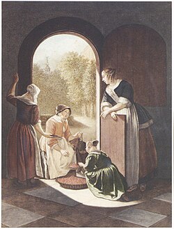 The Cherry Seller by Sara Troost (Netherlands, 18th century)