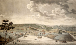 Open green space with sparse, nice houses, ships, and clean water