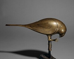 Finial in the form of a parrot, Mughal Empire, 17th century