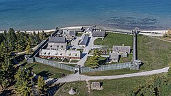 Fort Michilimackinac at the Straits of Mackinac