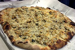White clam pizza from Pepe's, in the classic New Haven-style