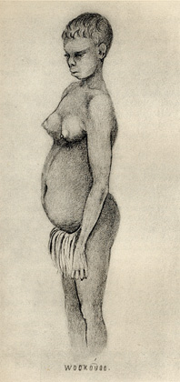 Australian woman: Pencil drawing by Huxley