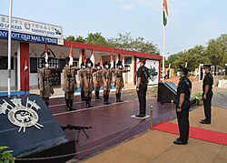 2nd Lancers celebrating its 212th Raising Day, 12 May 2021. The regimental motto and insignia can be seen.