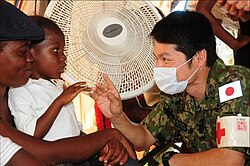 Medical examination by Japanese medical personnel
