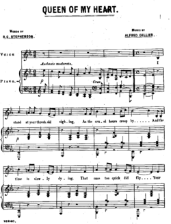 "Queen of my Heart", the hit song of Dorothy, was very popular as a parlour ballad.