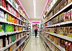 A typical supermarket carries an assortment of between 30,000 and 60,000 different products.