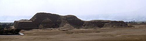 Huaca del Sol (Temple of the Sun), Moche cultural capital, 4 km (2 mi) south of the modern city of Trujillo