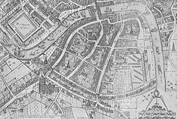 Map of Redcliffe in Bristol 1728