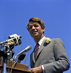 Kennedy campaigning in Los Angeles (photo courtesy of John F. Kennedy Presidential Library & Museum, Boston)