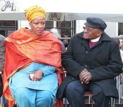 Tutu with his daughter Mpho Tutu van Furth in the Netherlands, 2012