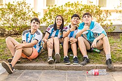 Argentines from Santa Fe de la Vera Cruz during the 2022 World Cup.