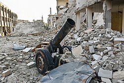 'Hell cannon' Improvised artillery found after the battle of Aleppo in 2016