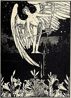 Auf zarten Saiten by Ephraim Moses Lilien, 1900