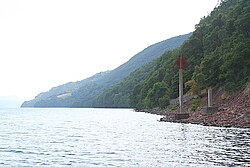 Start of John Cobb's measured mile where he lost his life