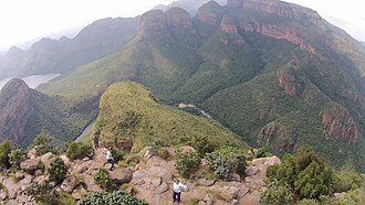 View across Blyde River Canyon in South Africa.