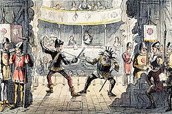 Depiction of a scene from Shakespeare's play Richard III