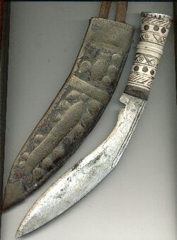 A khukuri, the signature weapon of the Gurkhas
