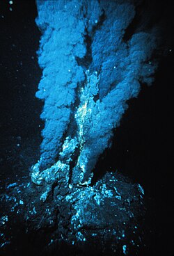 Black smoker in the Atlantic Ocean