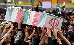 An Iranian soldier's funeral in Mashhad, 2013